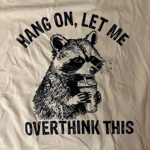 Overthinking Racoon Graphic Tee - Picture 3 of 3
